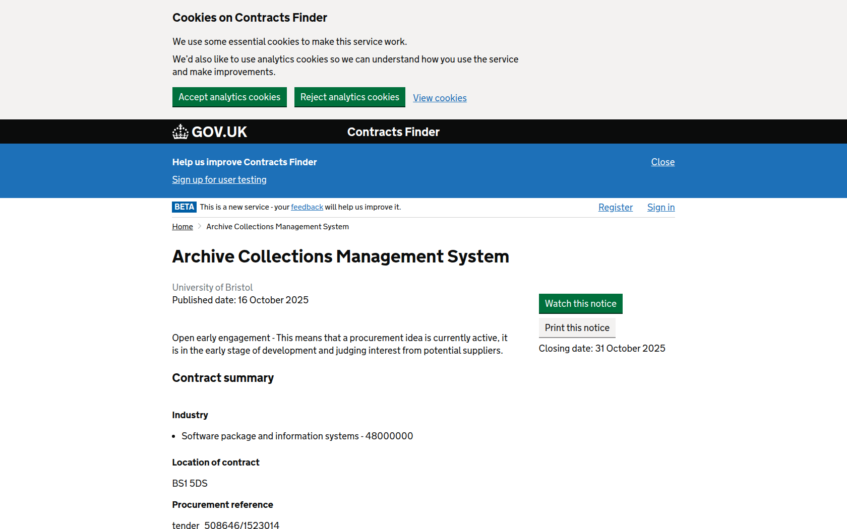 Archive Collections Management System - Tenders - Startup Networks
