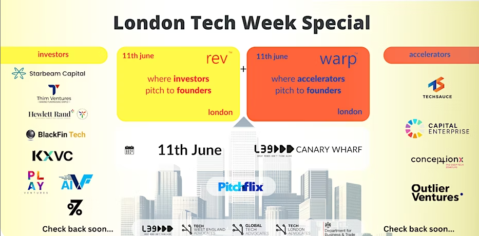 rev™ London June 2025: London Tech Week Special - VCs Pitch to You!