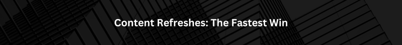 content refreshes the fastest seo strategy for startups