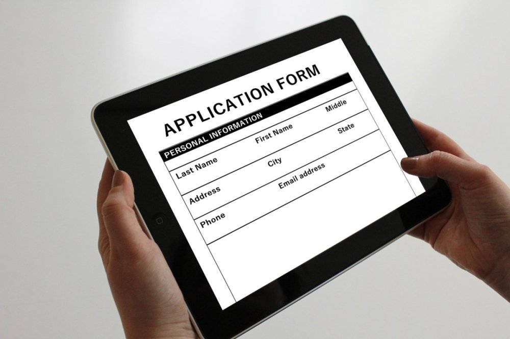 Photo of an application form on an ipad for startups to find recruitment opportunities.