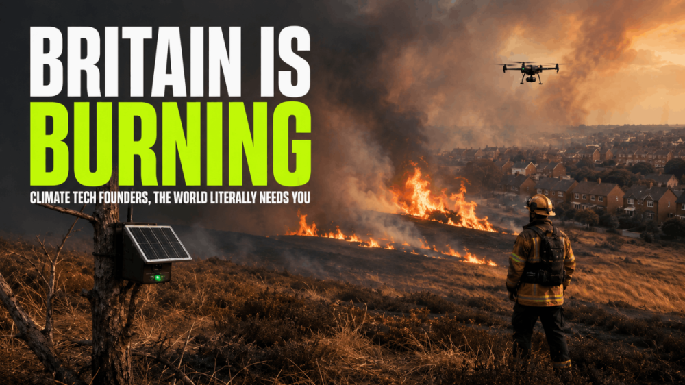 Britain is burning - climate tech founders, the world literally nears you.